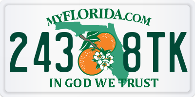 FL license plate 2438TK