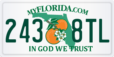 FL license plate 2438TL