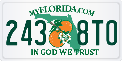FL license plate 2438TO