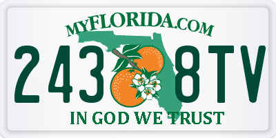 FL license plate 2438TV