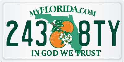FL license plate 2438TY