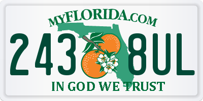 FL license plate 2438UL