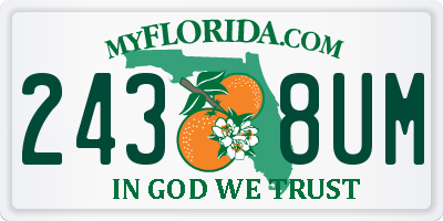 FL license plate 2438UM