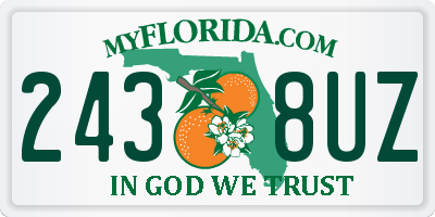 FL license plate 2438UZ