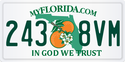 FL license plate 2438VM