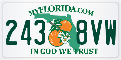 FL license plate 2438VW