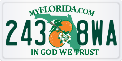 FL license plate 2438WA