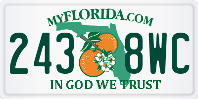 FL license plate 2438WC