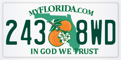 FL license plate 2438WD