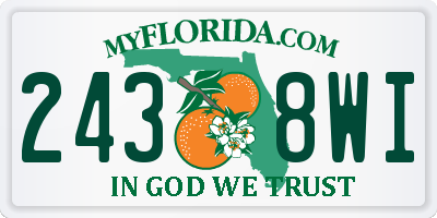 FL license plate 2438WI