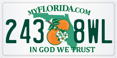 FL license plate 2438WL