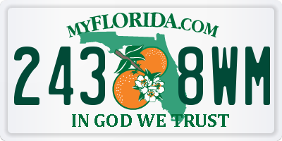 FL license plate 2438WM