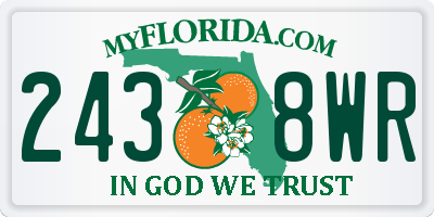 FL license plate 2438WR