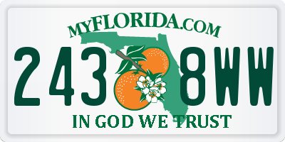 FL license plate 2438WW