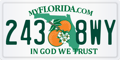 FL license plate 2438WY