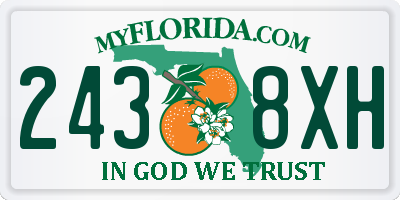 FL license plate 2438XH