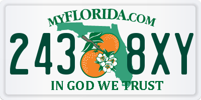 FL license plate 2438XY