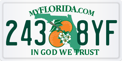 FL license plate 2438YF