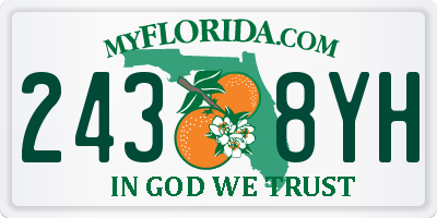 FL license plate 2438YH