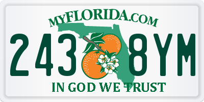 FL license plate 2438YM