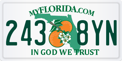 FL license plate 2438YN