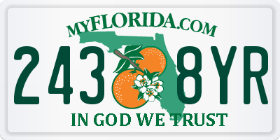FL license plate 2438YR
