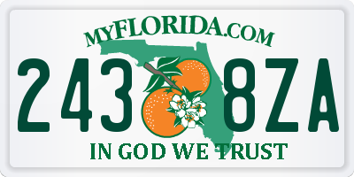 FL license plate 2438ZA