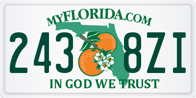 FL license plate 2438ZI
