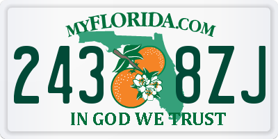 FL license plate 2438ZJ