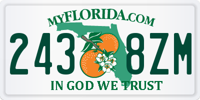 FL license plate 2438ZM