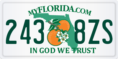 FL license plate 2438ZS