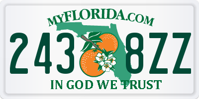 FL license plate 2438ZZ
