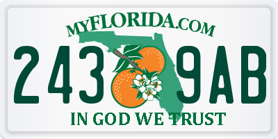 FL license plate 2439AB