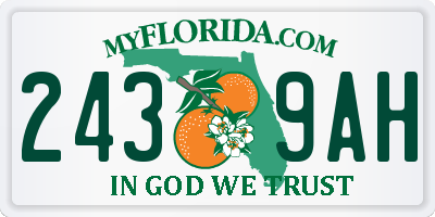 FL license plate 2439AH