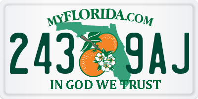 FL license plate 2439AJ