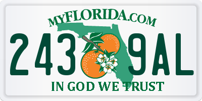 FL license plate 2439AL