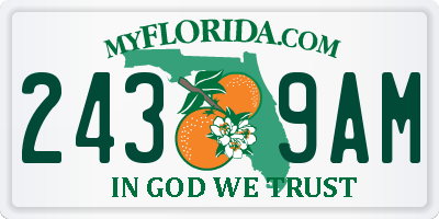 FL license plate 2439AM