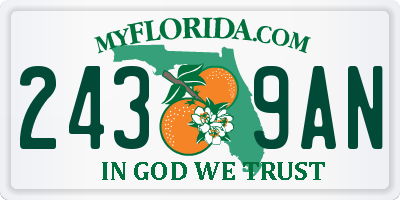 FL license plate 2439AN