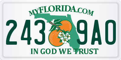 FL license plate 2439AO