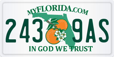FL license plate 2439AS