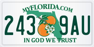 FL license plate 2439AU