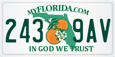 FL license plate 2439AV