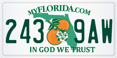 FL license plate 2439AW