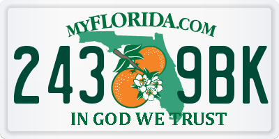 FL license plate 2439BK