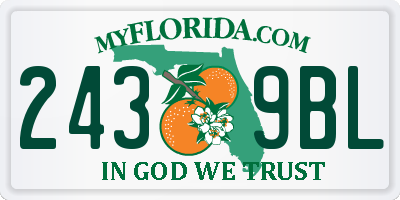 FL license plate 2439BL