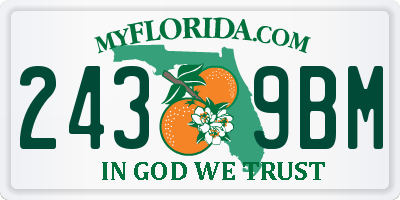 FL license plate 2439BM