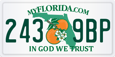 FL license plate 2439BP