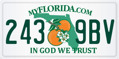FL license plate 2439BV
