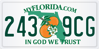 FL license plate 2439CG