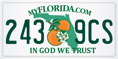 FL license plate 2439CS
